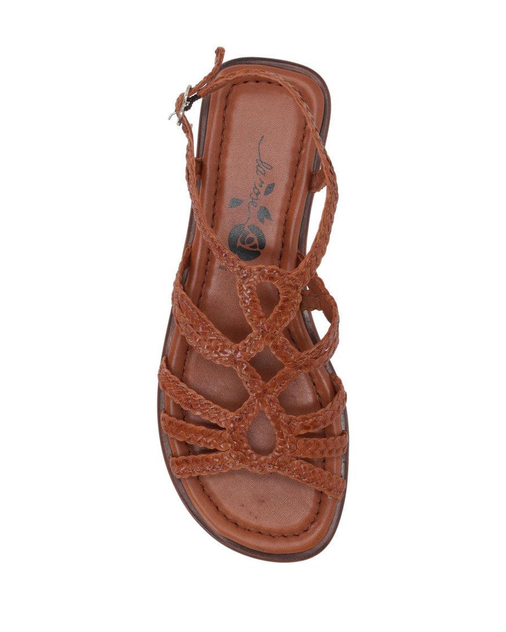 LA ROSE Brown Leather Sandals