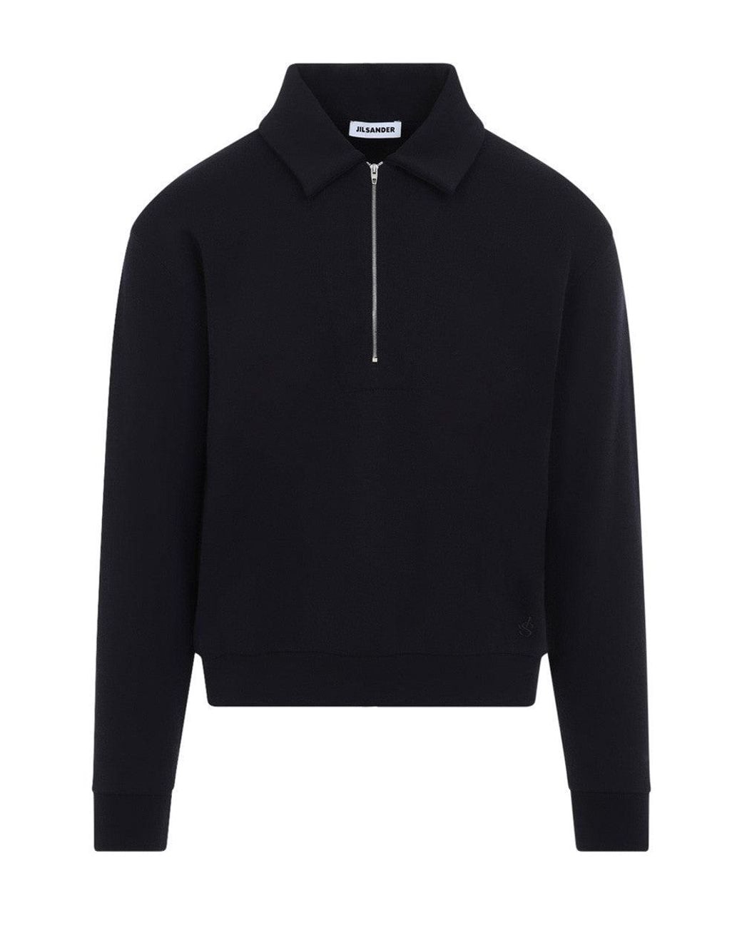 Jil Sander Blue Half Zip Sweatshirt for men