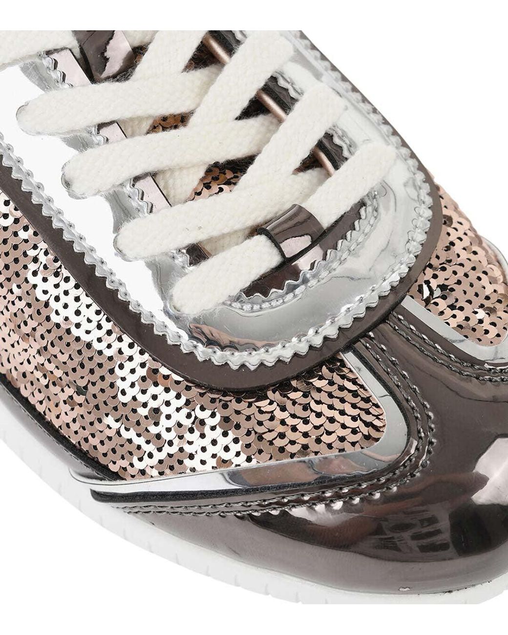 Pinko Brown Embellished Sneakers