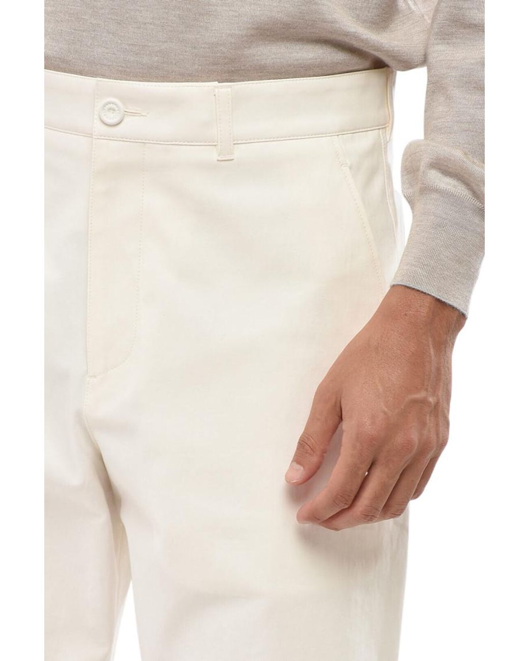 Dior Natural Solid Straight Trousers for men