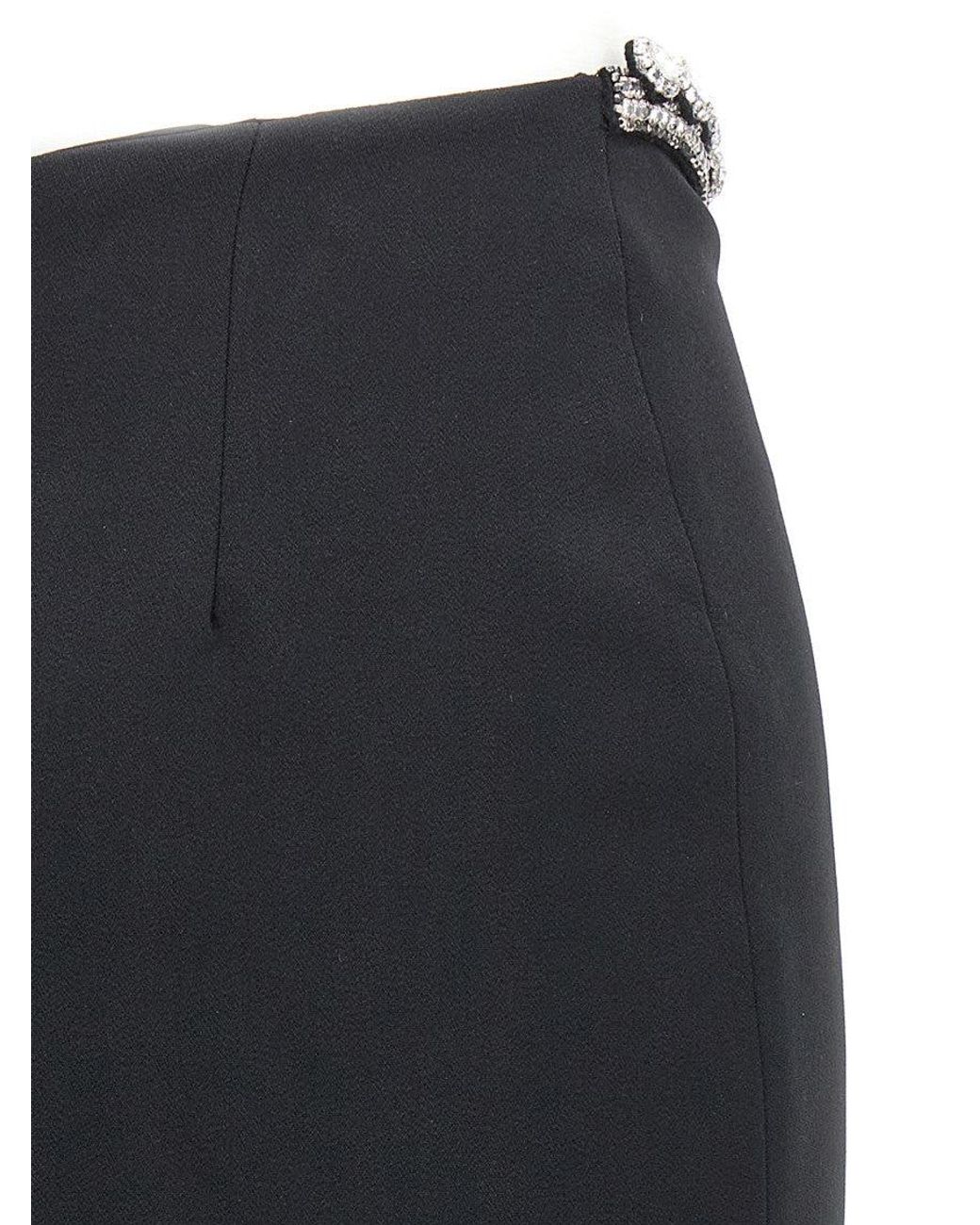 David Koma Black 'Puffer Circle Embroidery' Skirt