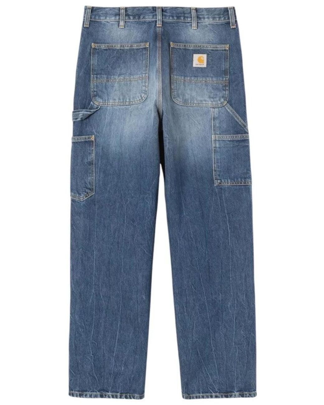 Carhartt Blue Relaxed Mid Rise Jeans for men