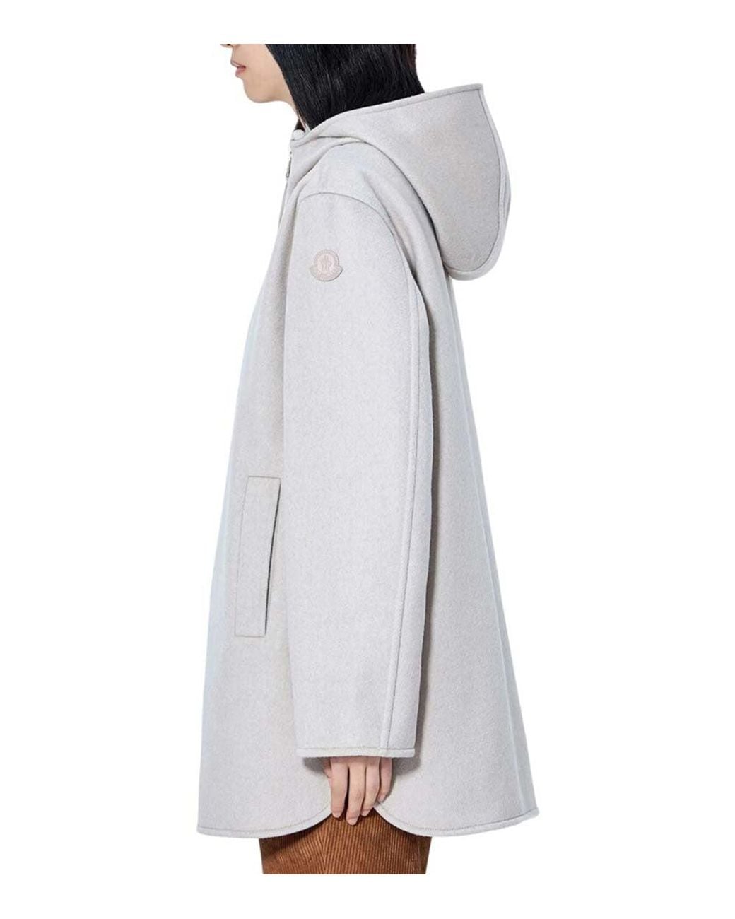 Moncler Gray Solid Hood Jacket