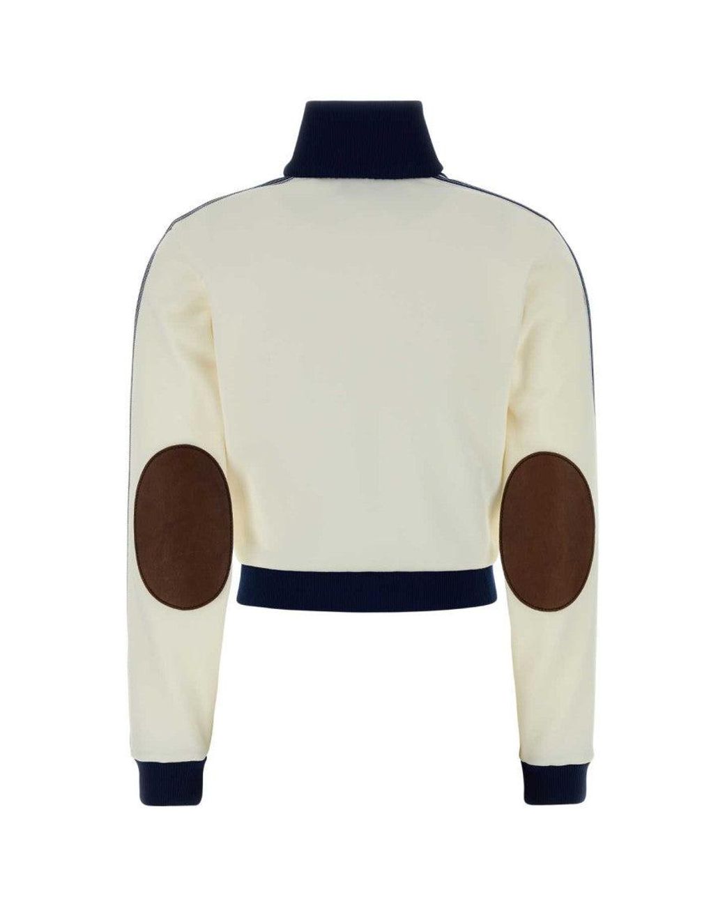 Prada Blue Off- Patches Striped Sweatshirt