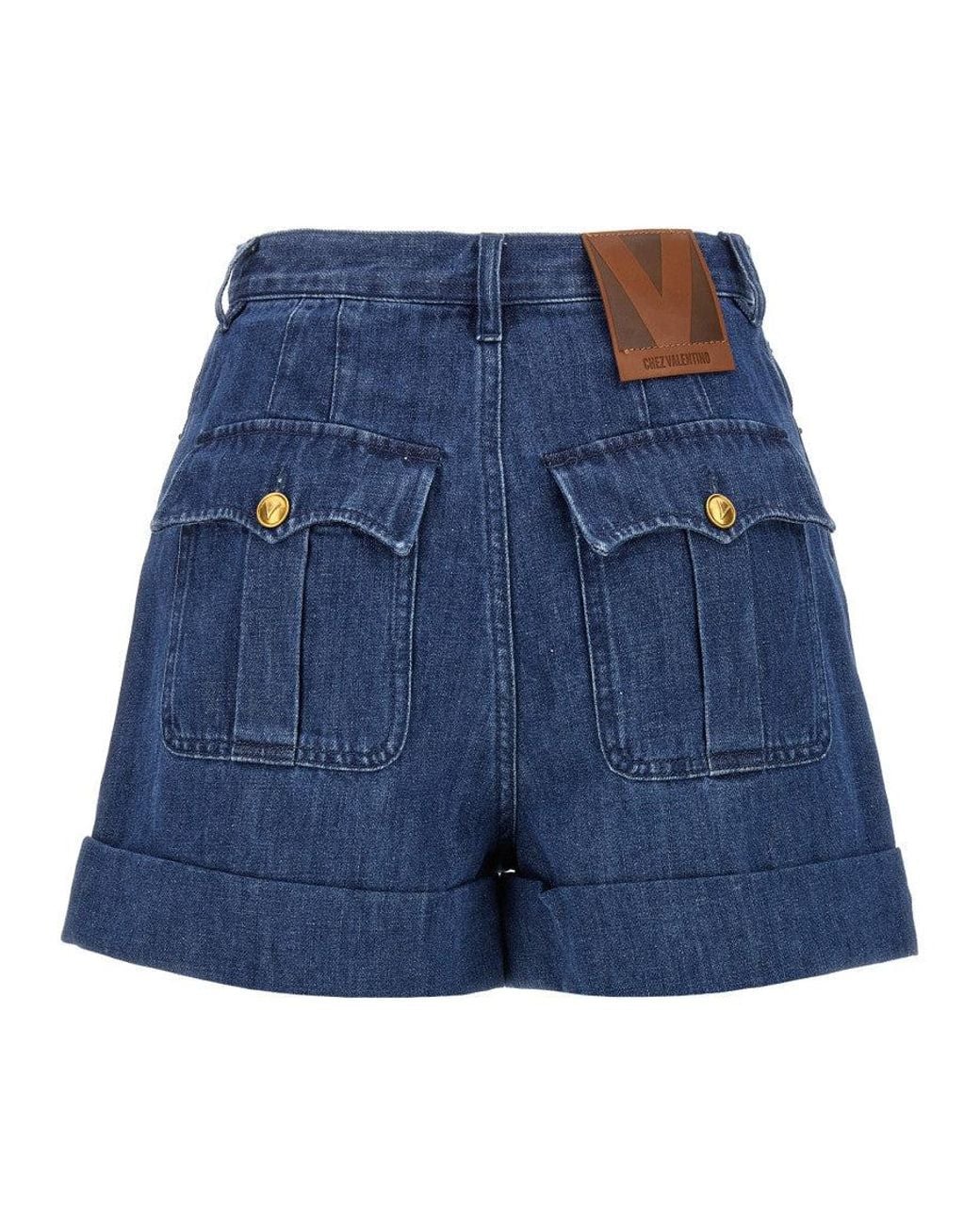 Valentino Blue Denim Shorts