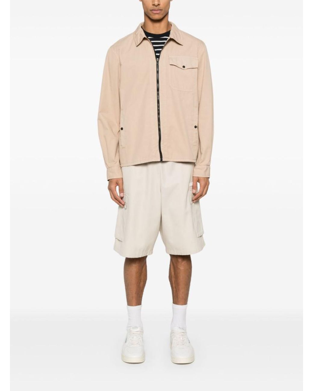 Woolrich Natural Cream Cotton Jacket for men
