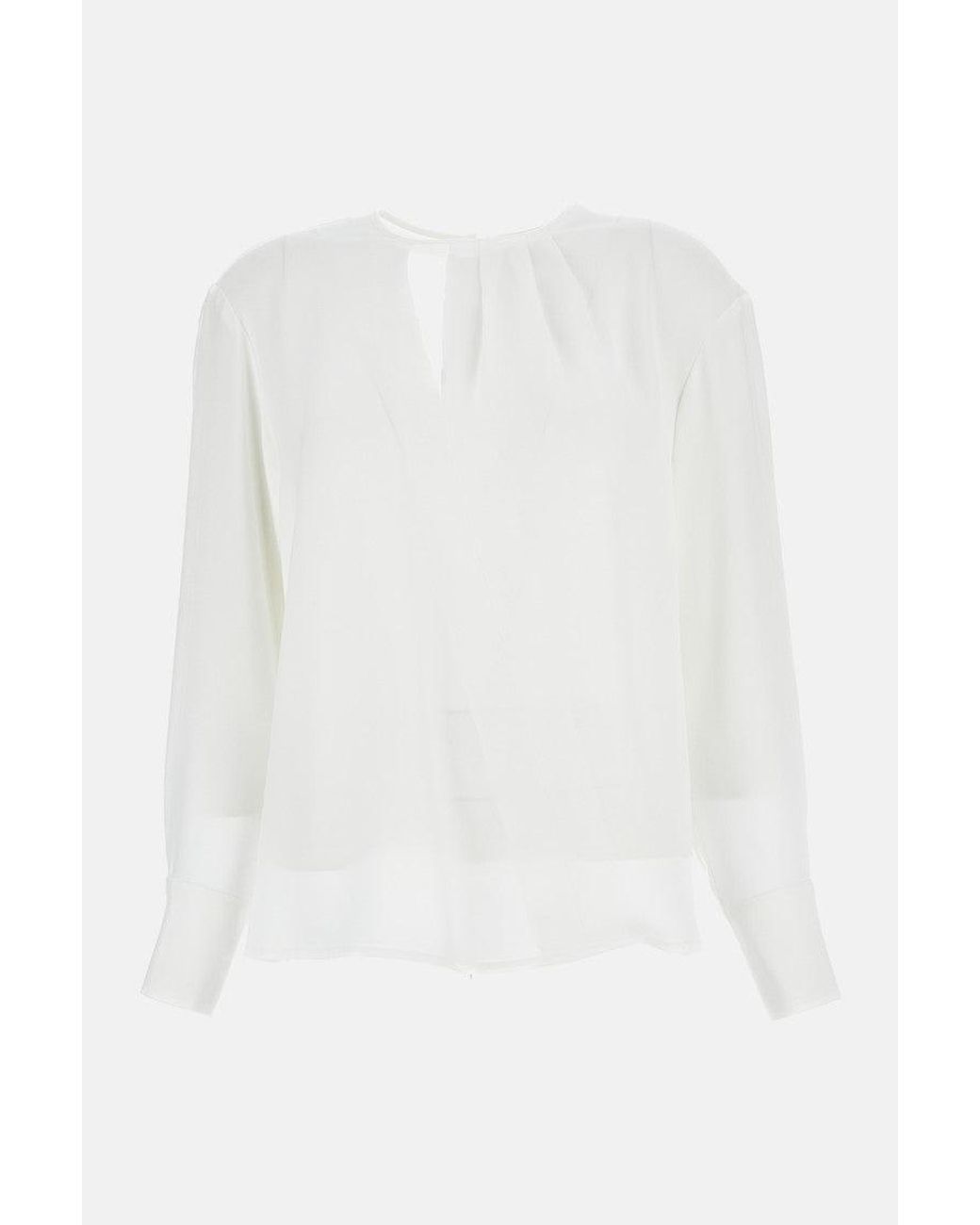Max Mara White Roundneck Blouse