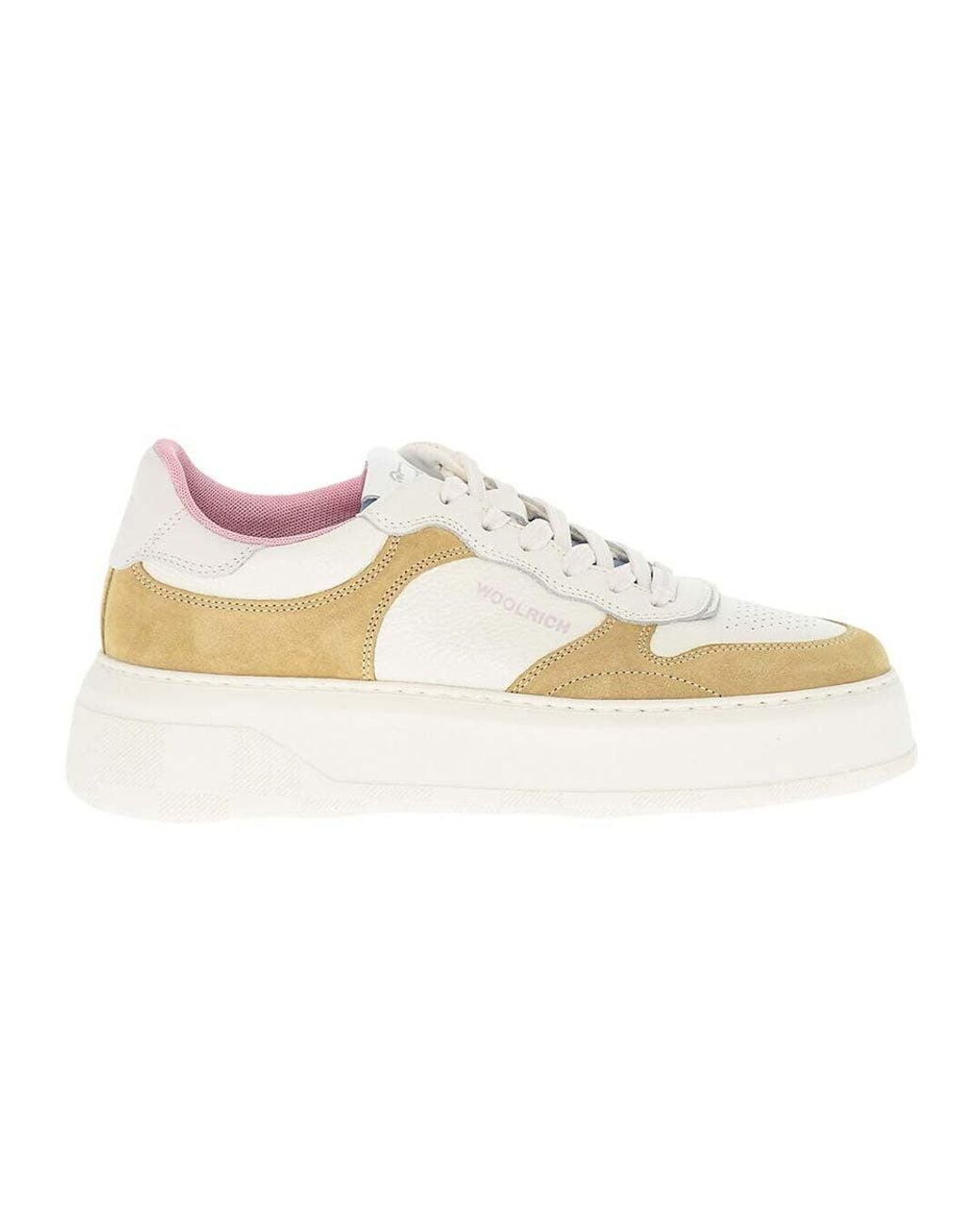 Woolrich White Color Block Sneakers