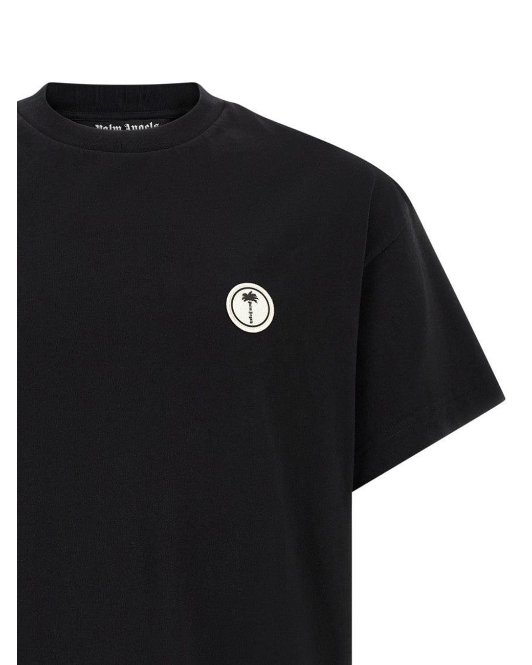 Palm Angels Black Logo Crew Neck T-Shirt for men