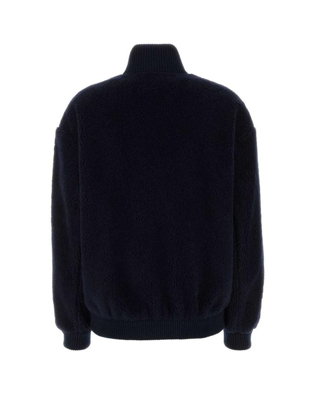 Prada Blue Dark Mock Collar Jacket