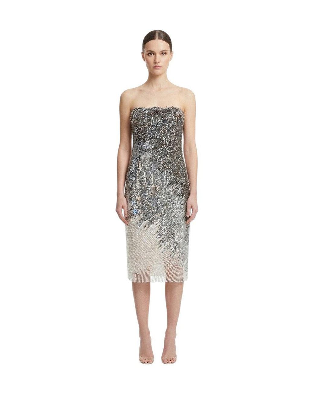 Elisabetta Franchi Metallic Tulle Dress