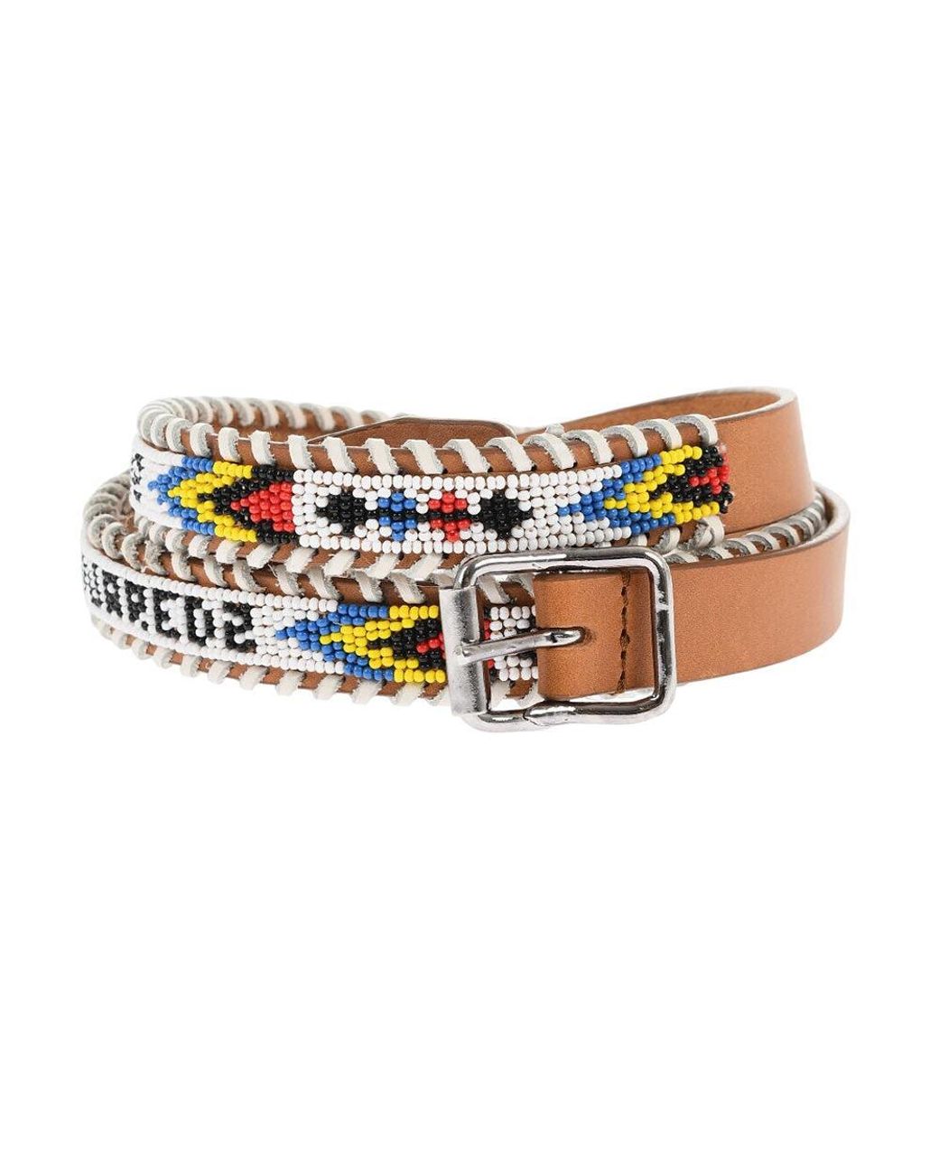 DSquared² Brown Beads Embellished Belt for men