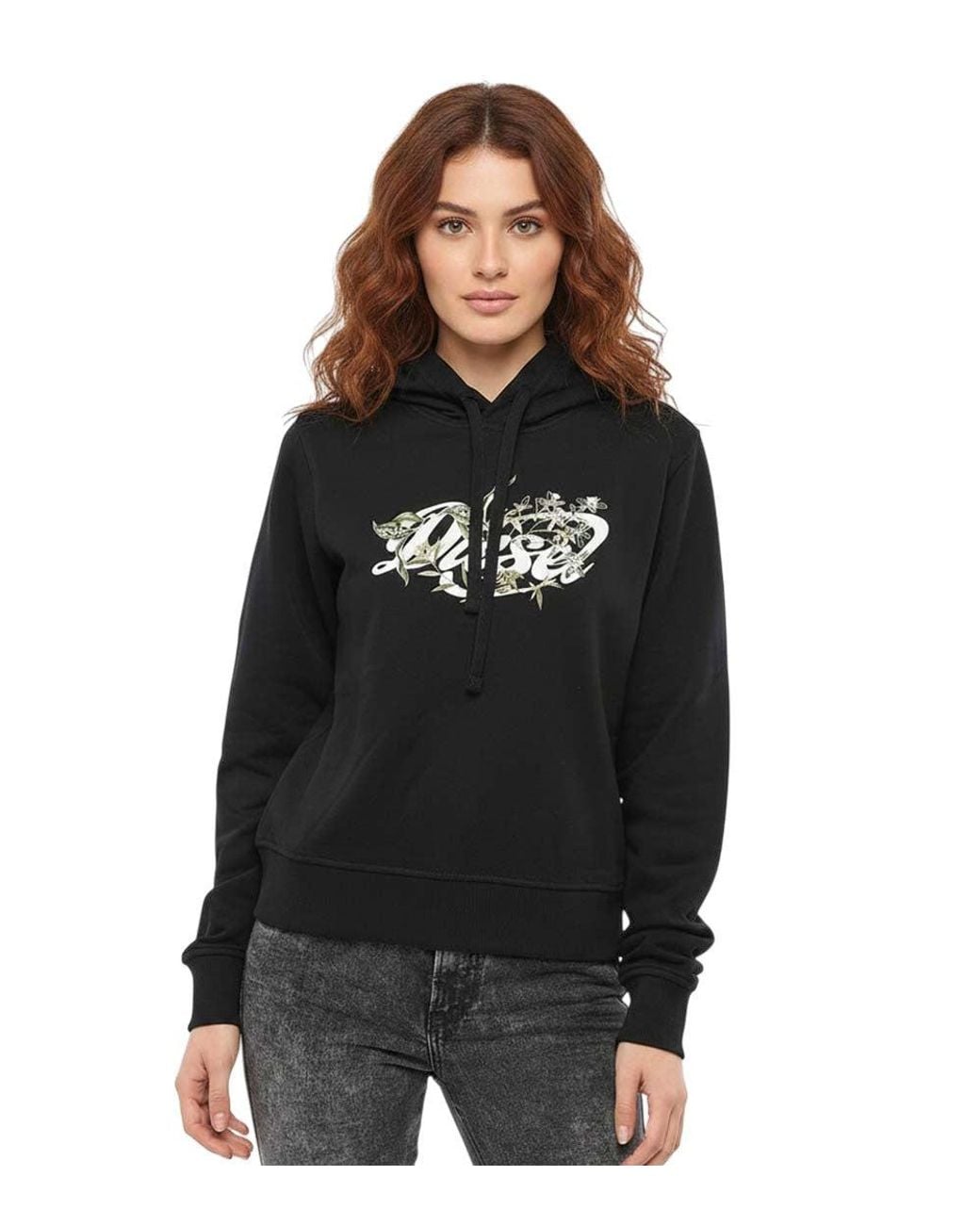 DIESEL Black Graphic Hoodie