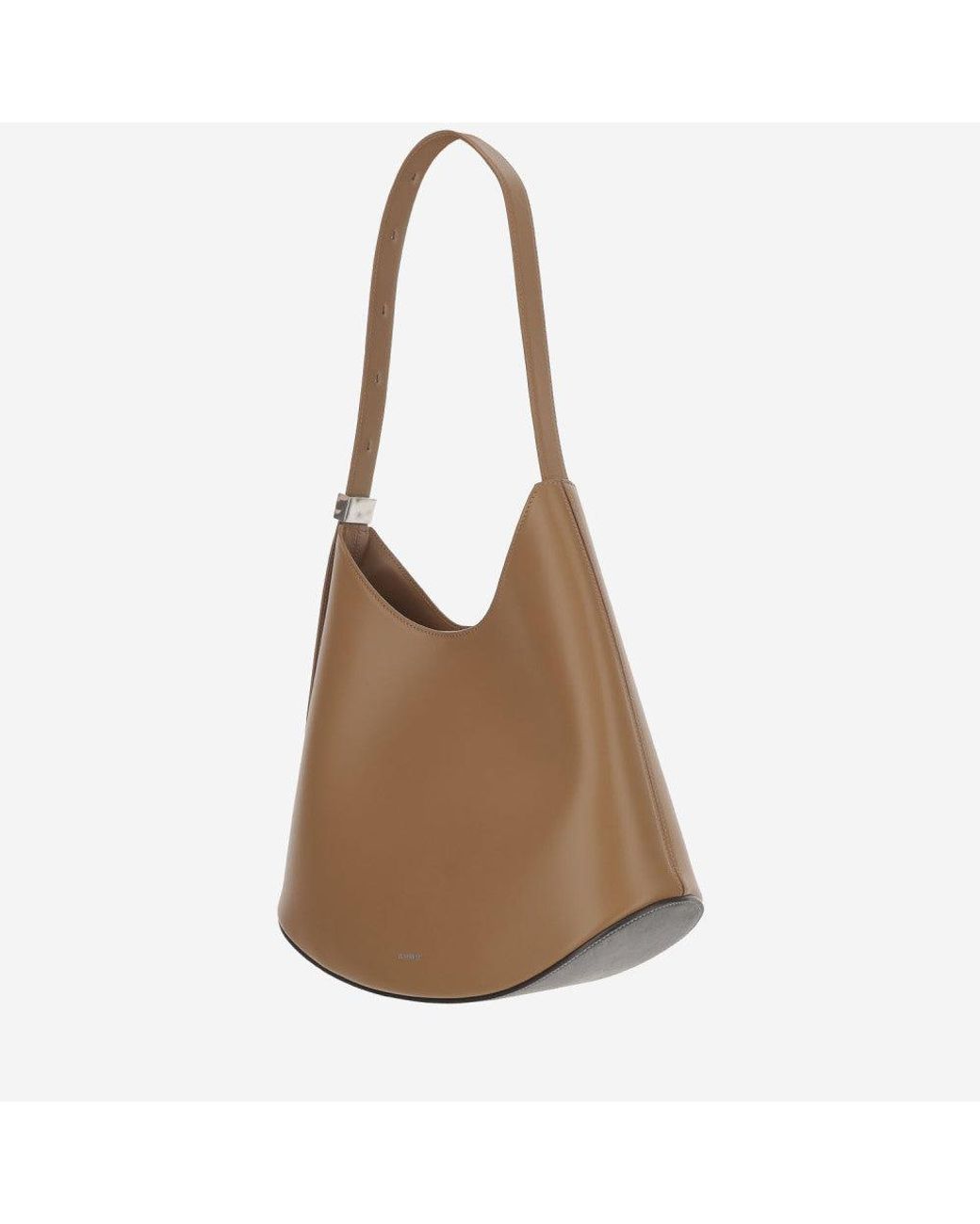 Jil Sander Brown Eldorado Medium Hobo Bag