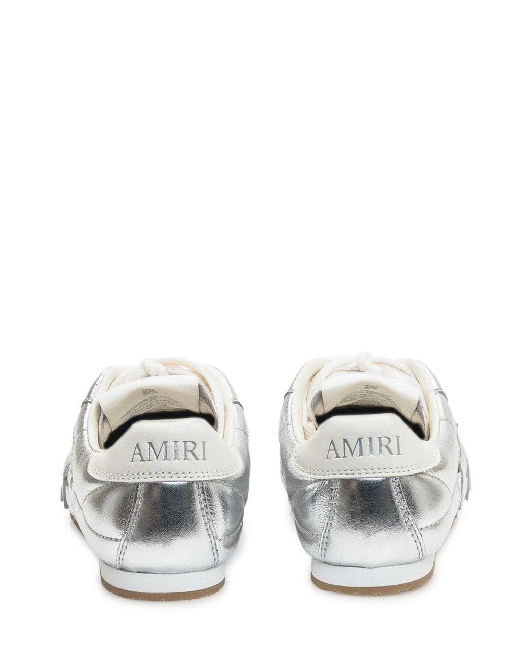 Amiri White Paintcific Slim Football Sneakers