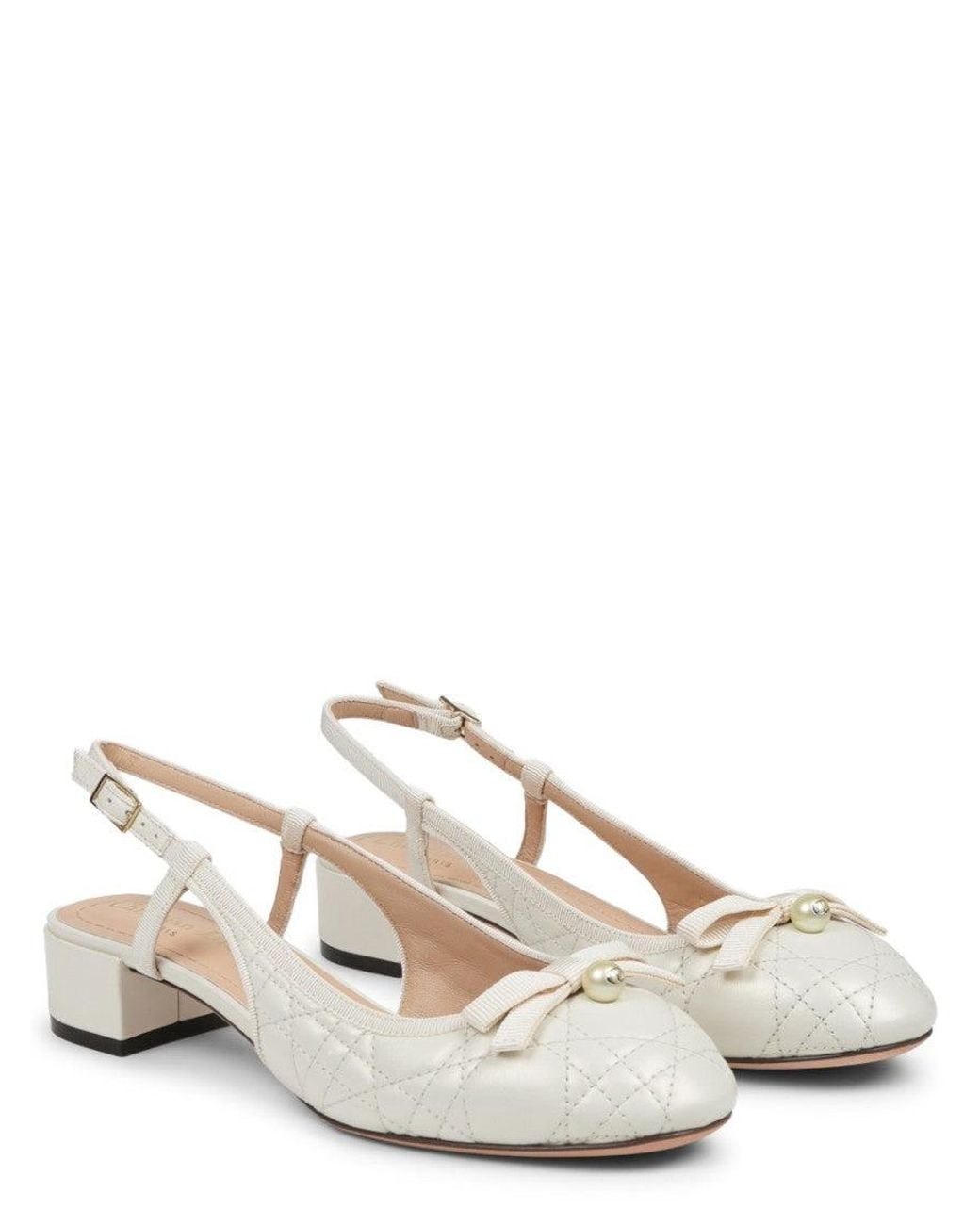 Dior Natural Quilted Ballet Flats