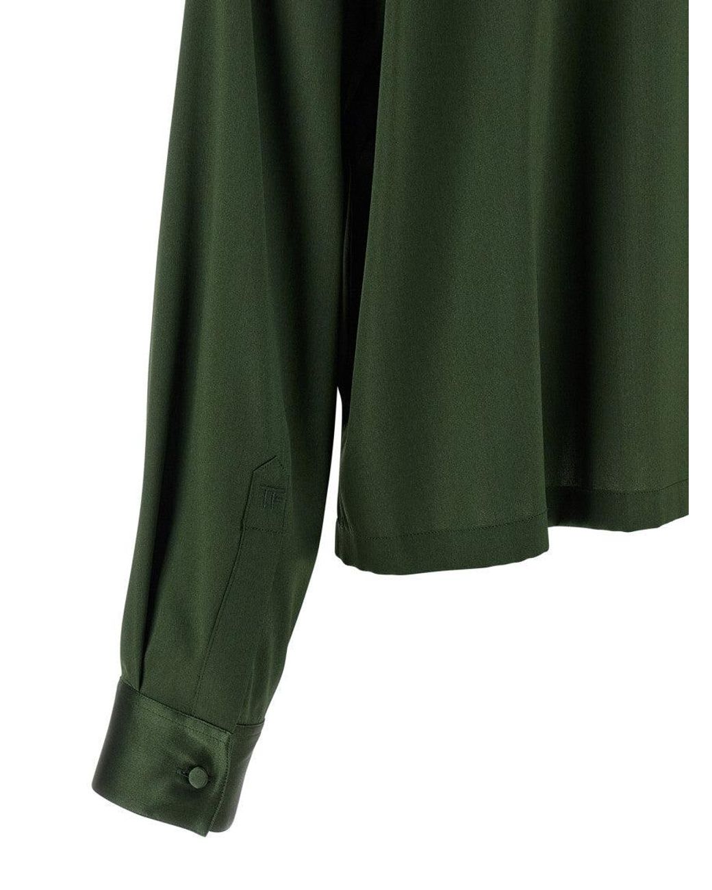Tom Ford Green Silk Polo Shirt