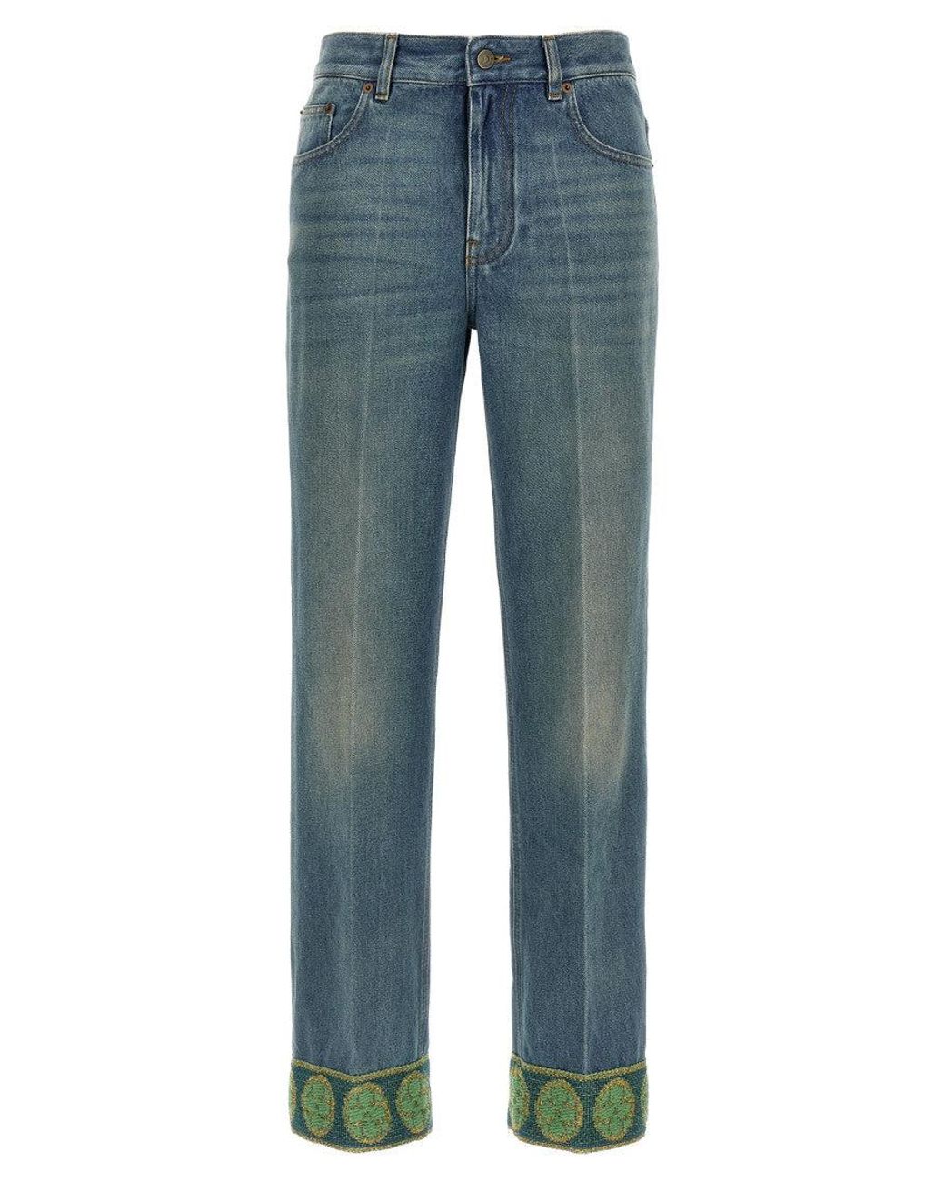 Valentino Blue Jacquard Jeans