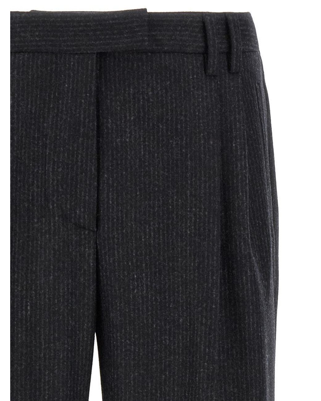 Alberto Biani Black Straight Flat Front Pants