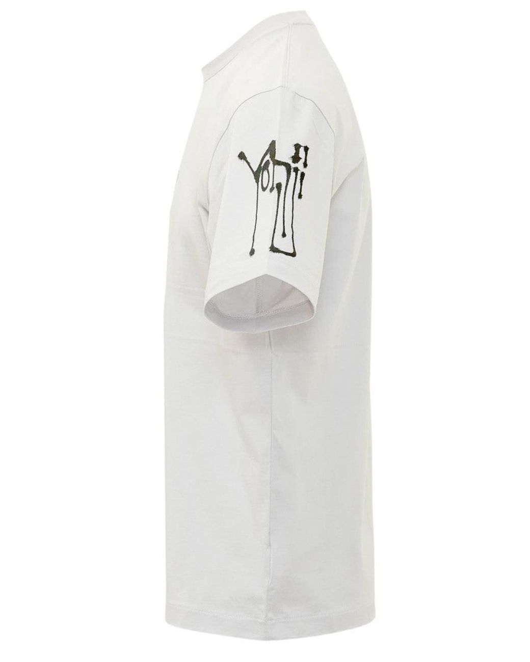 Y-3 White Crew Neck T-Shirt for men