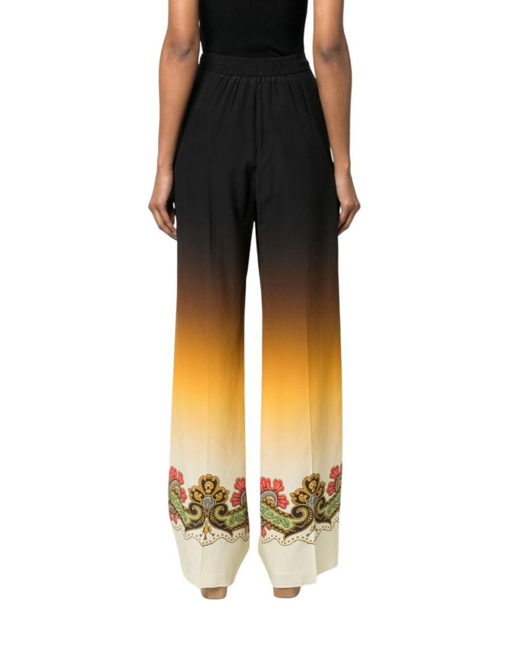 Etro Black Printed Trousers