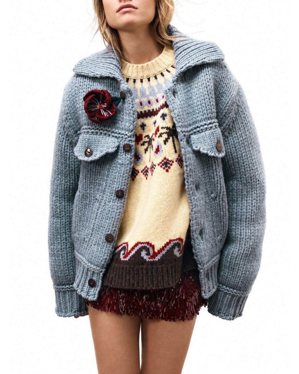 Alanui Metallic Crew Neck Sweater