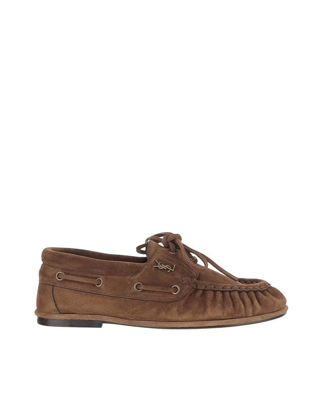 Saint Laurent Brown Suede Loafers