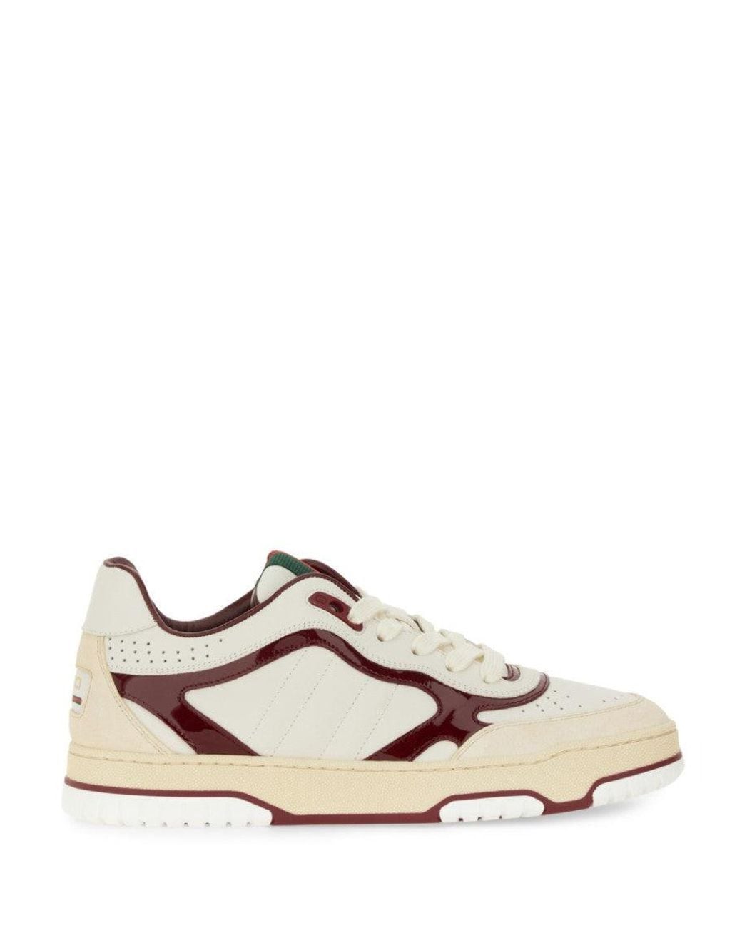 Gucci Natural Leather Re-Web Sneakers
