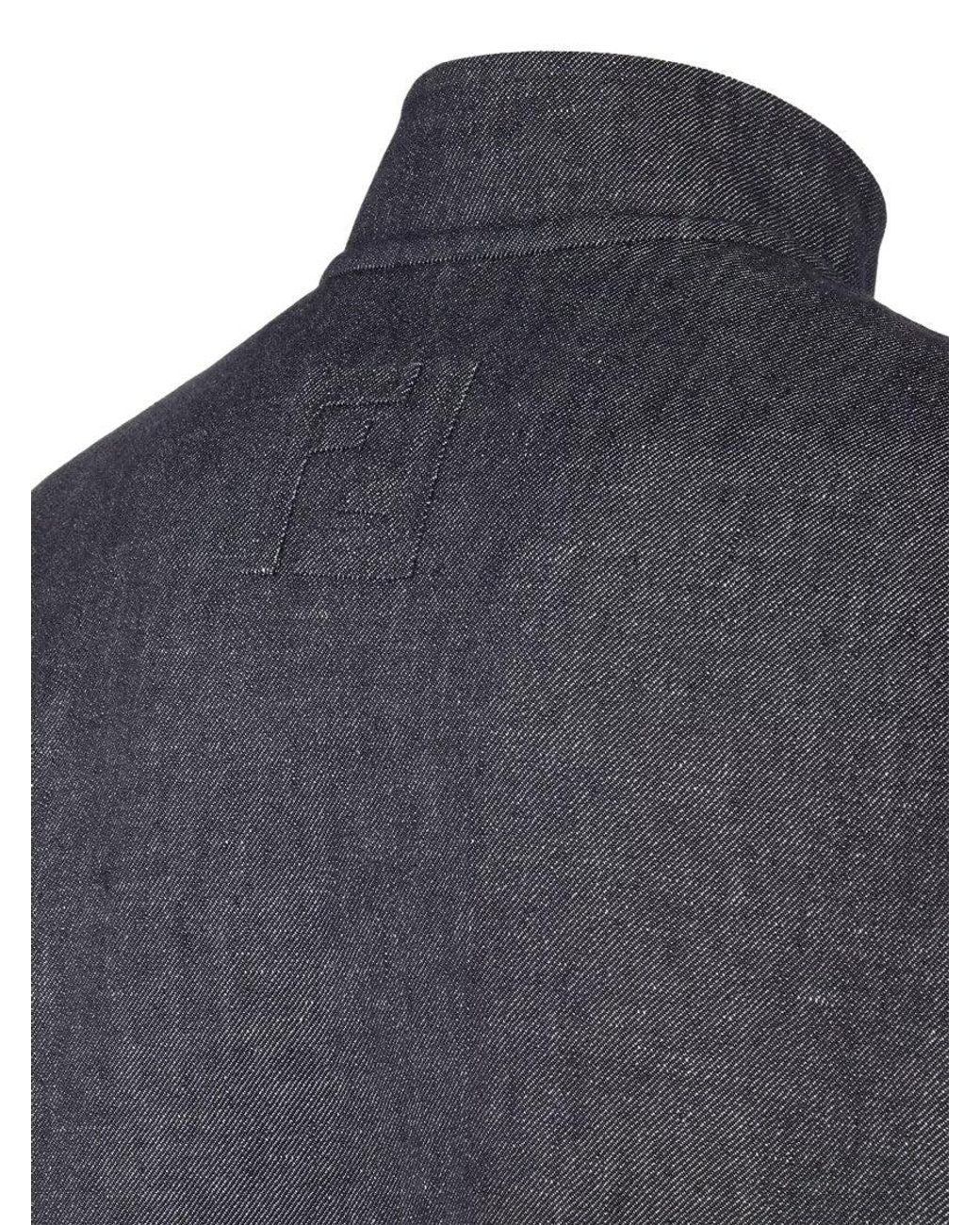 Fendi Gray Textured Reversible Jacket for men