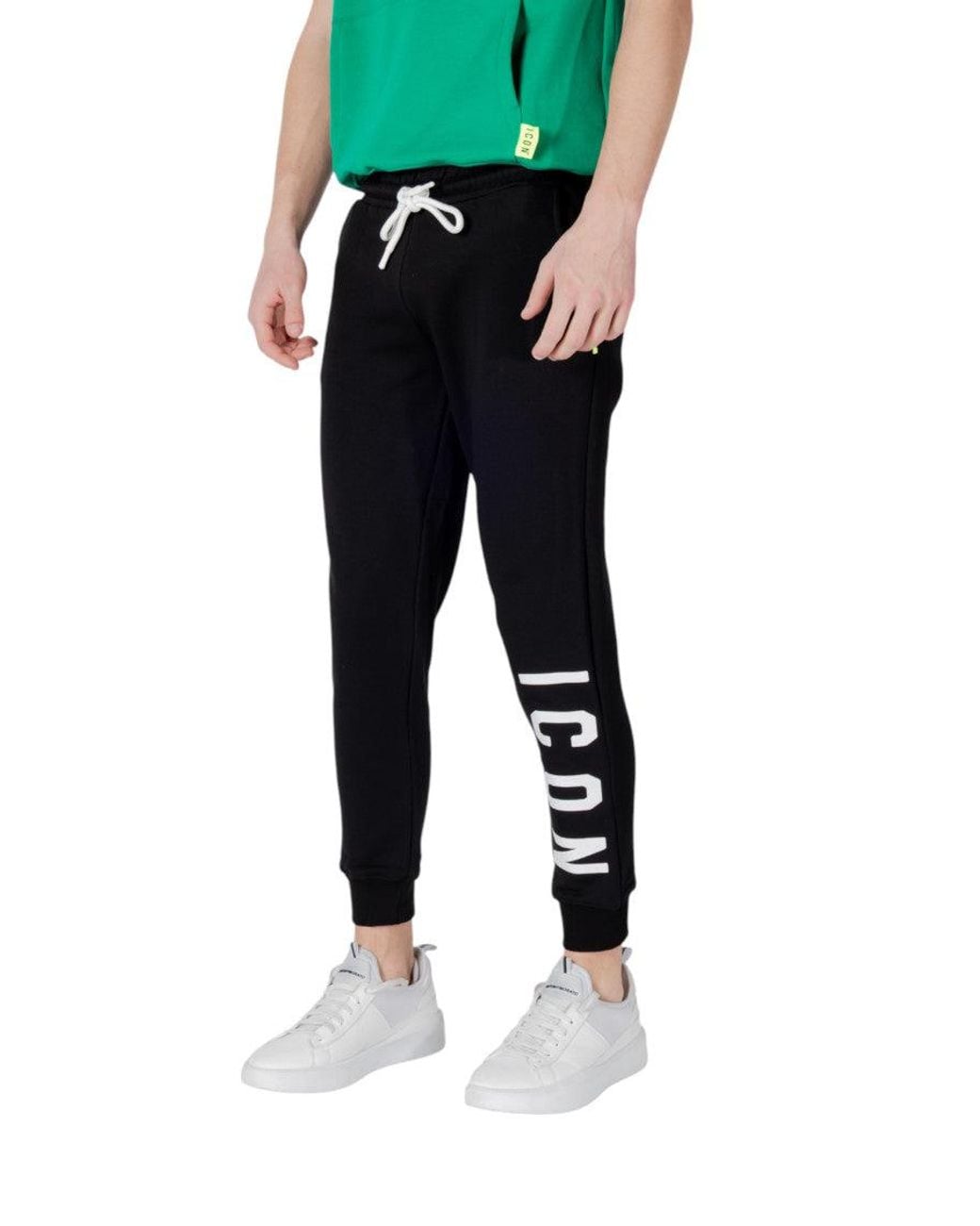 ICON DENIM Black Regular Joggers for men
