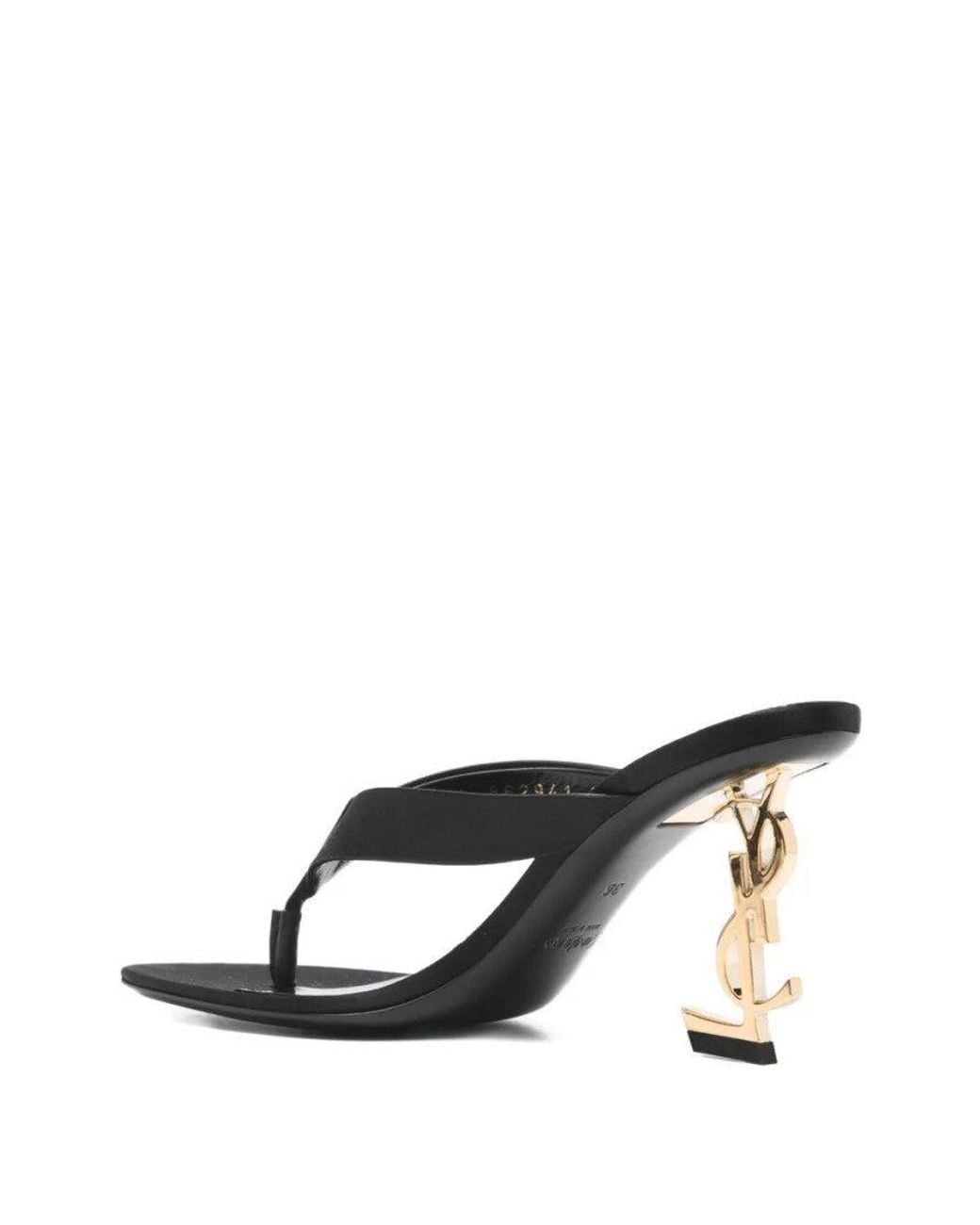 Saint Laurent Black Logo Heels