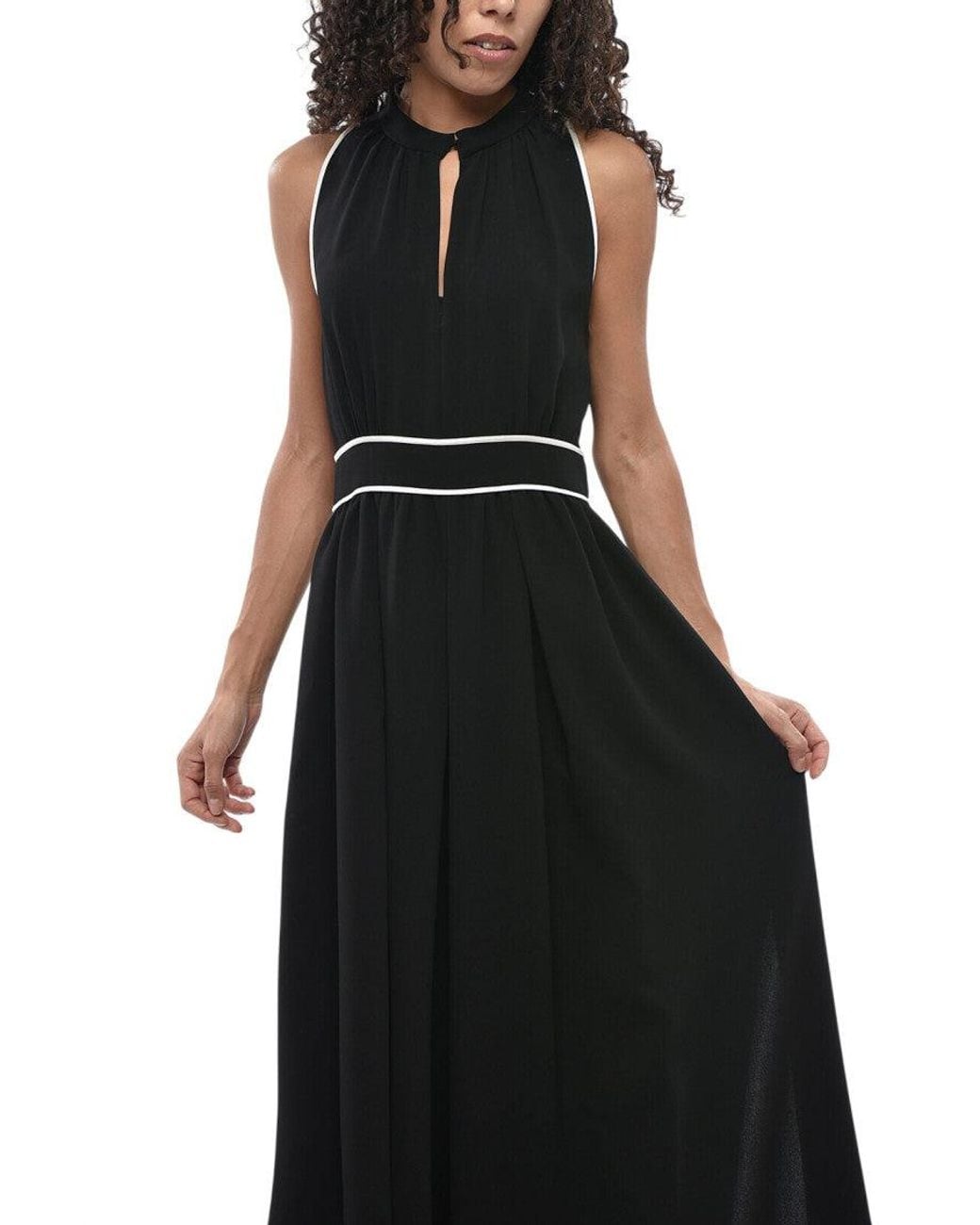 Max Mara Black Halter Neck Maxi Dress