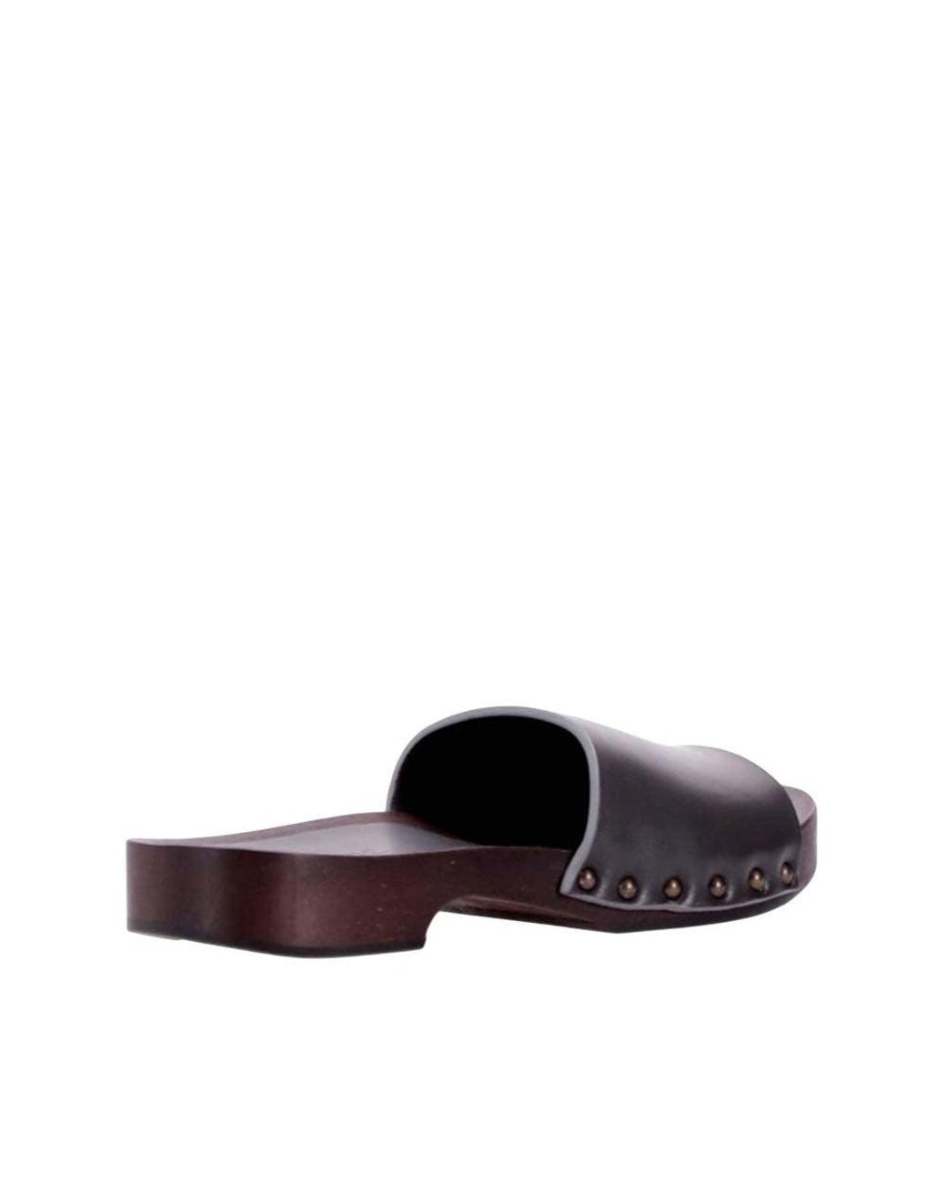 LA ROSE Gray Leather Sandals