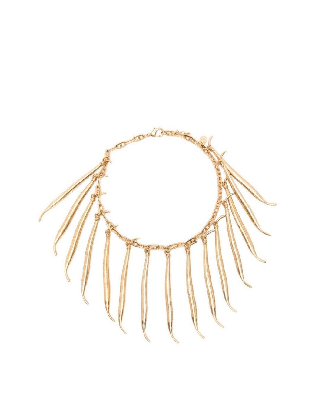 Jacquemus Metallic Golden Bean Charms Necklace