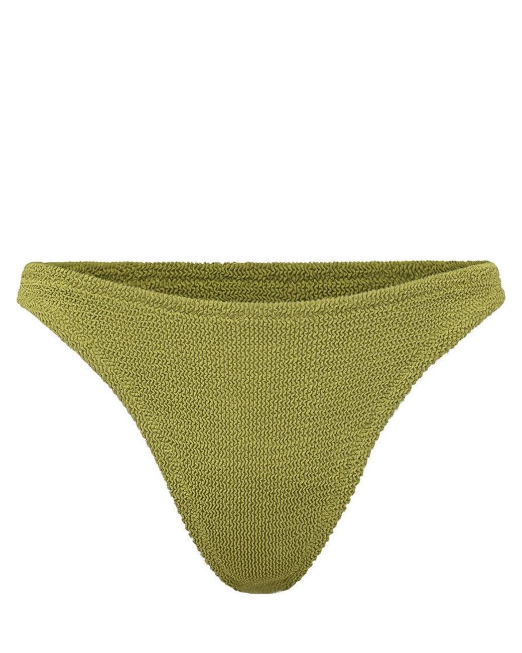 Mc2 Saint Barth Green Textured Bikini Bottom Swimwear