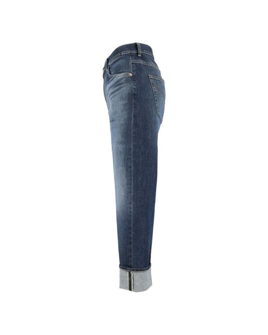 Dondup Blue Mid Rise Jeans for men