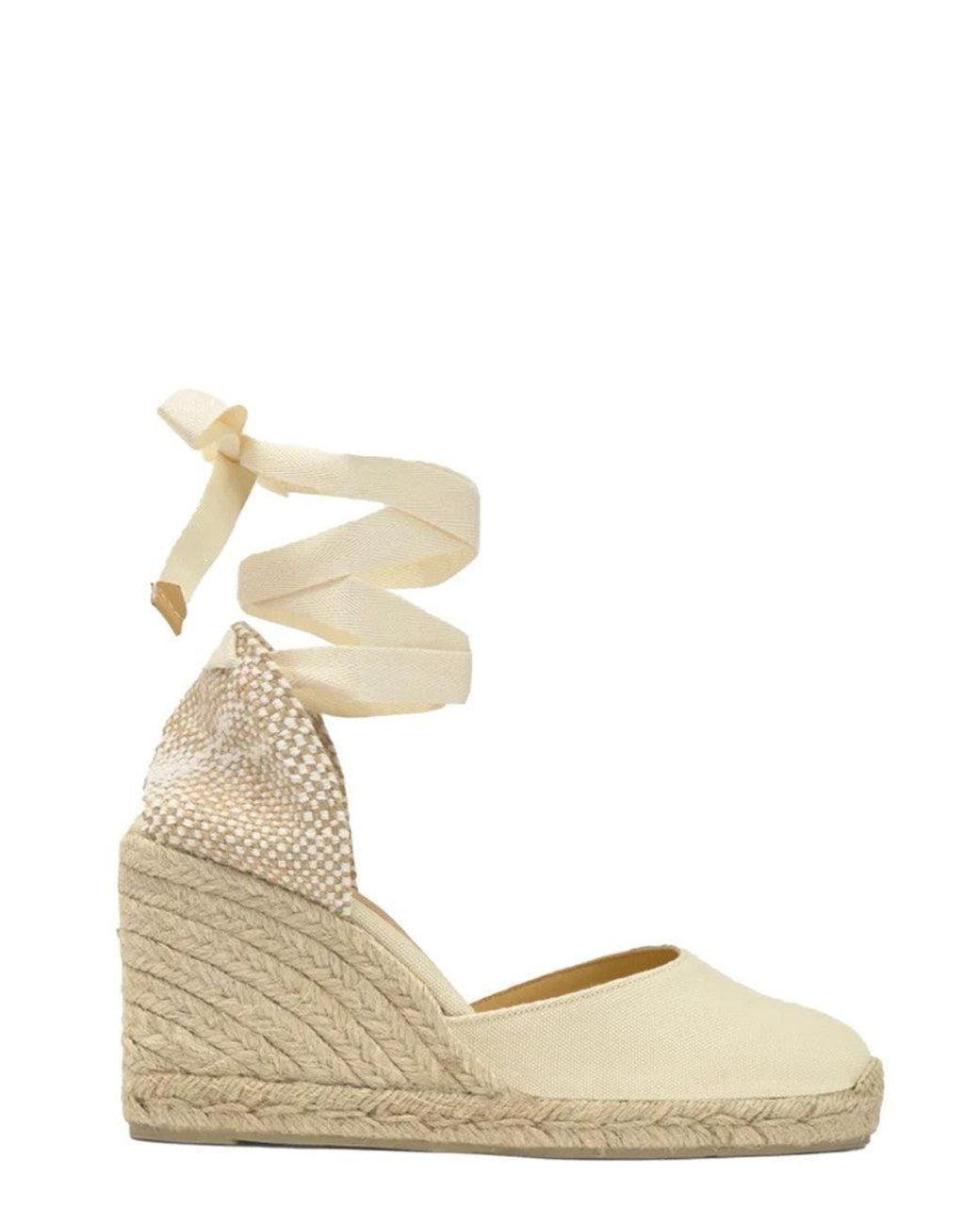 Castaner Natural Off Woven Espadrilles Wedges