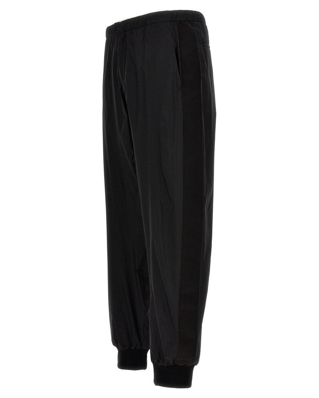 Prada Black Silk Blend Pants for men