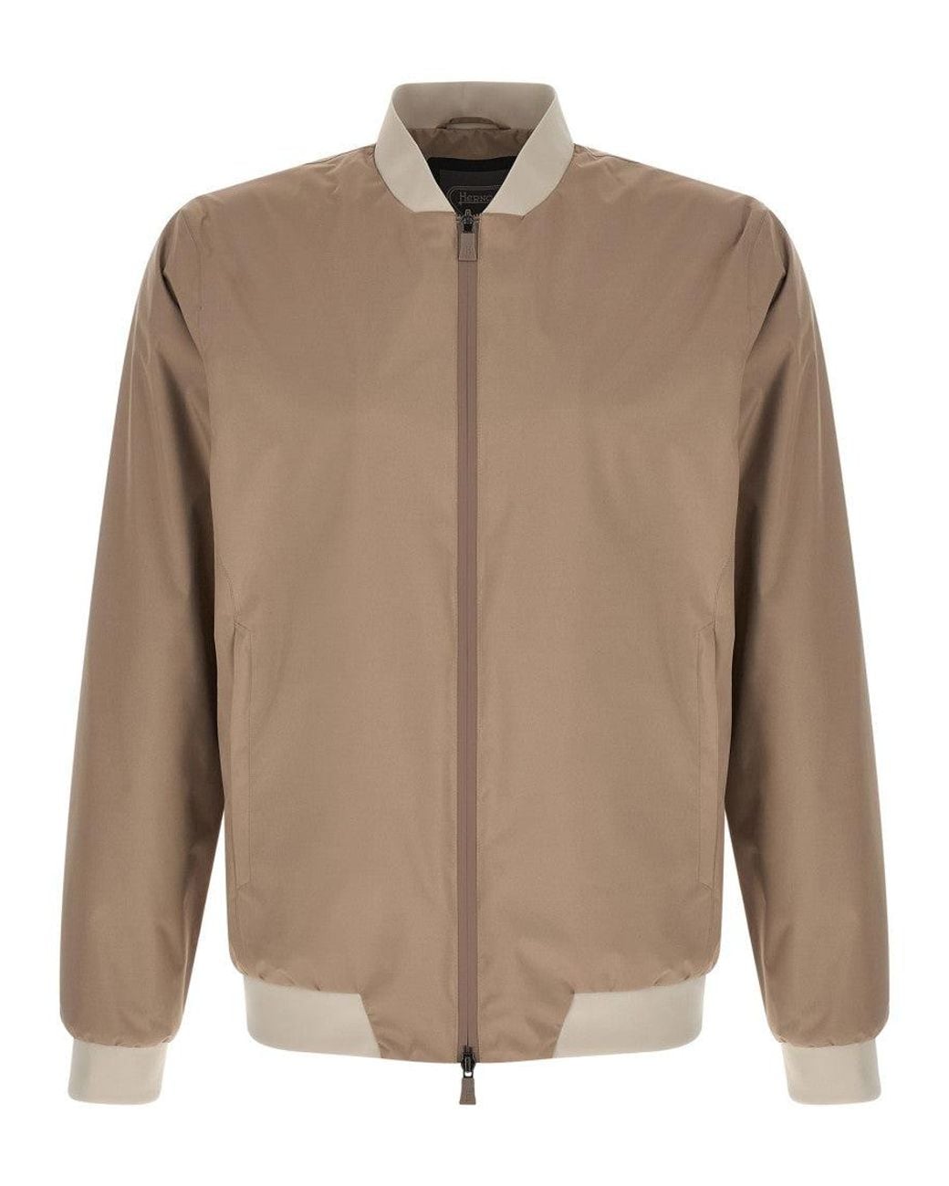 Herno Natural Zip-Up Bomber Jacket for men