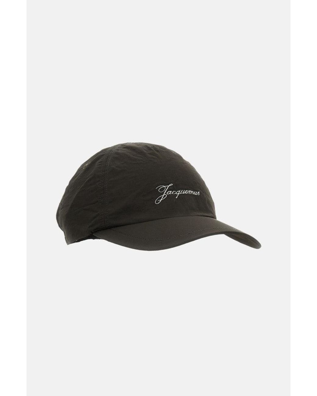 Jacquemus Black Dark Solid Logo Baseball Hat
