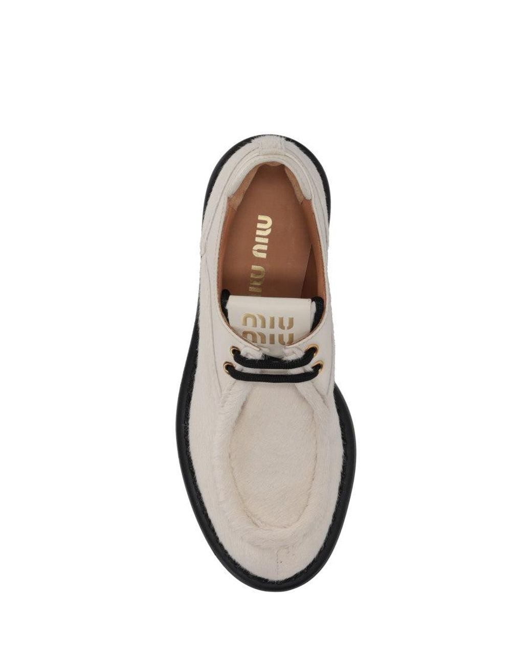 Miu Miu White Leather Dress Shoes
