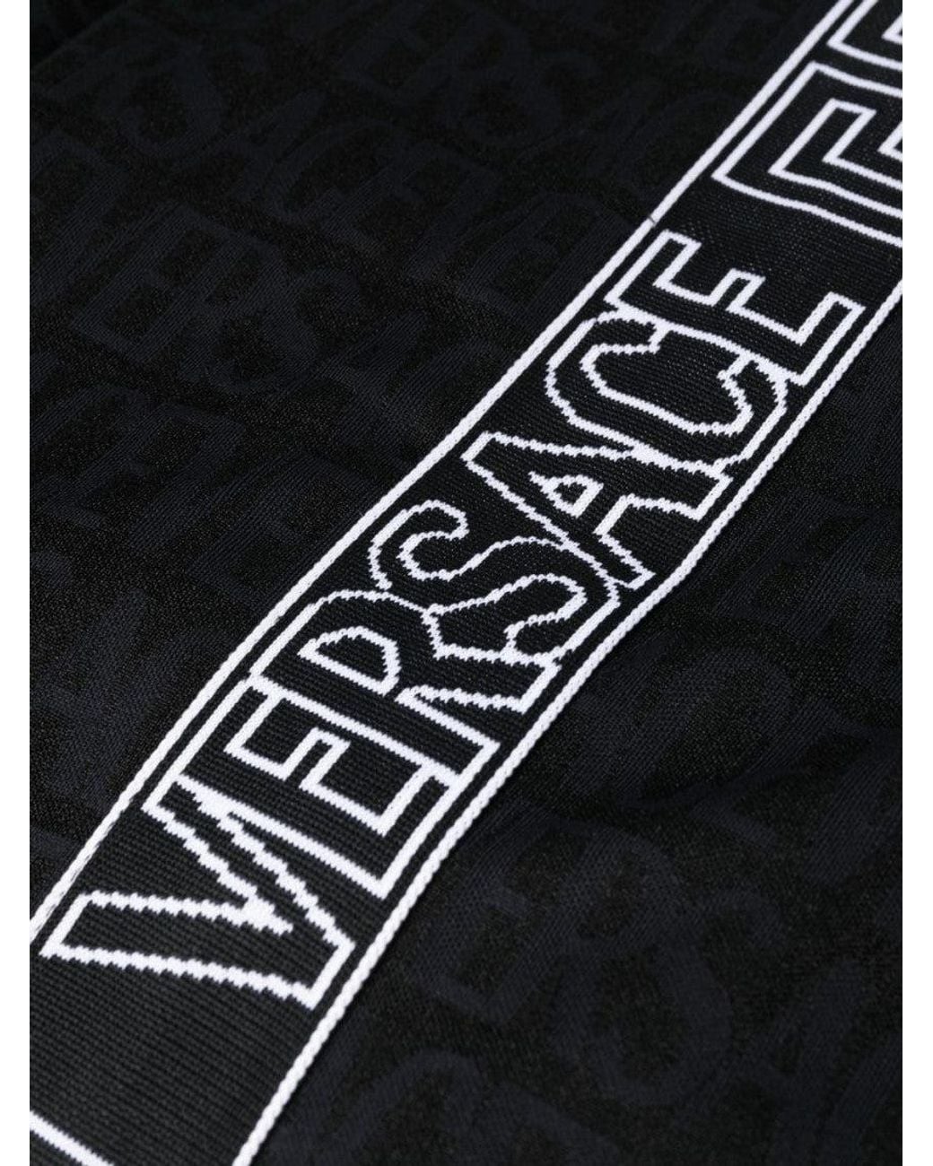 Versace Black Logo Pattern Joggers for men