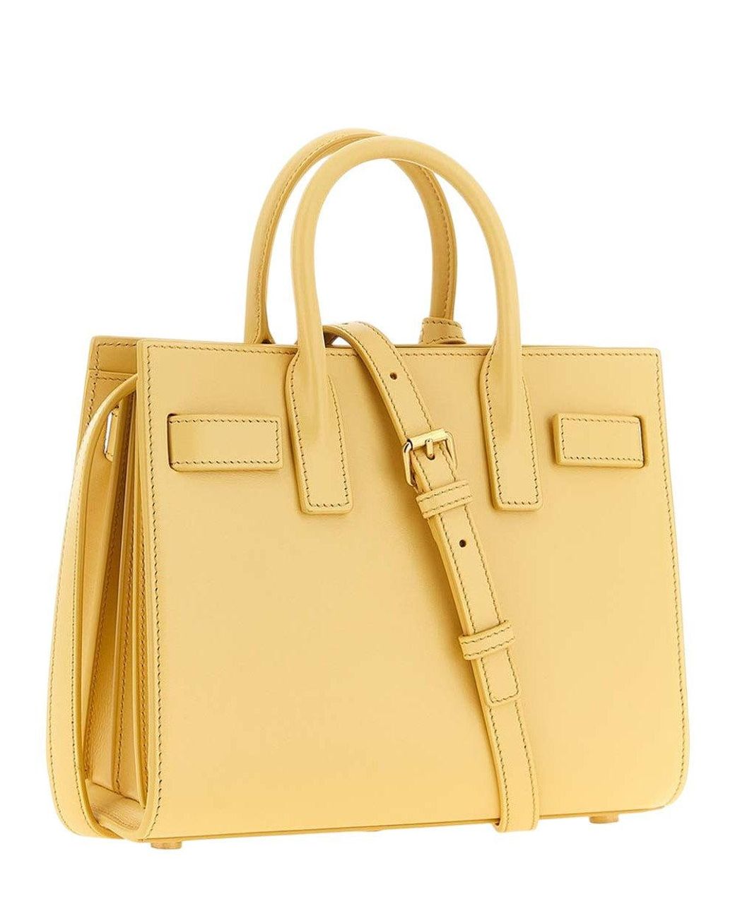 Saint Laurent Yellow Sac De Jour Nano Satchel