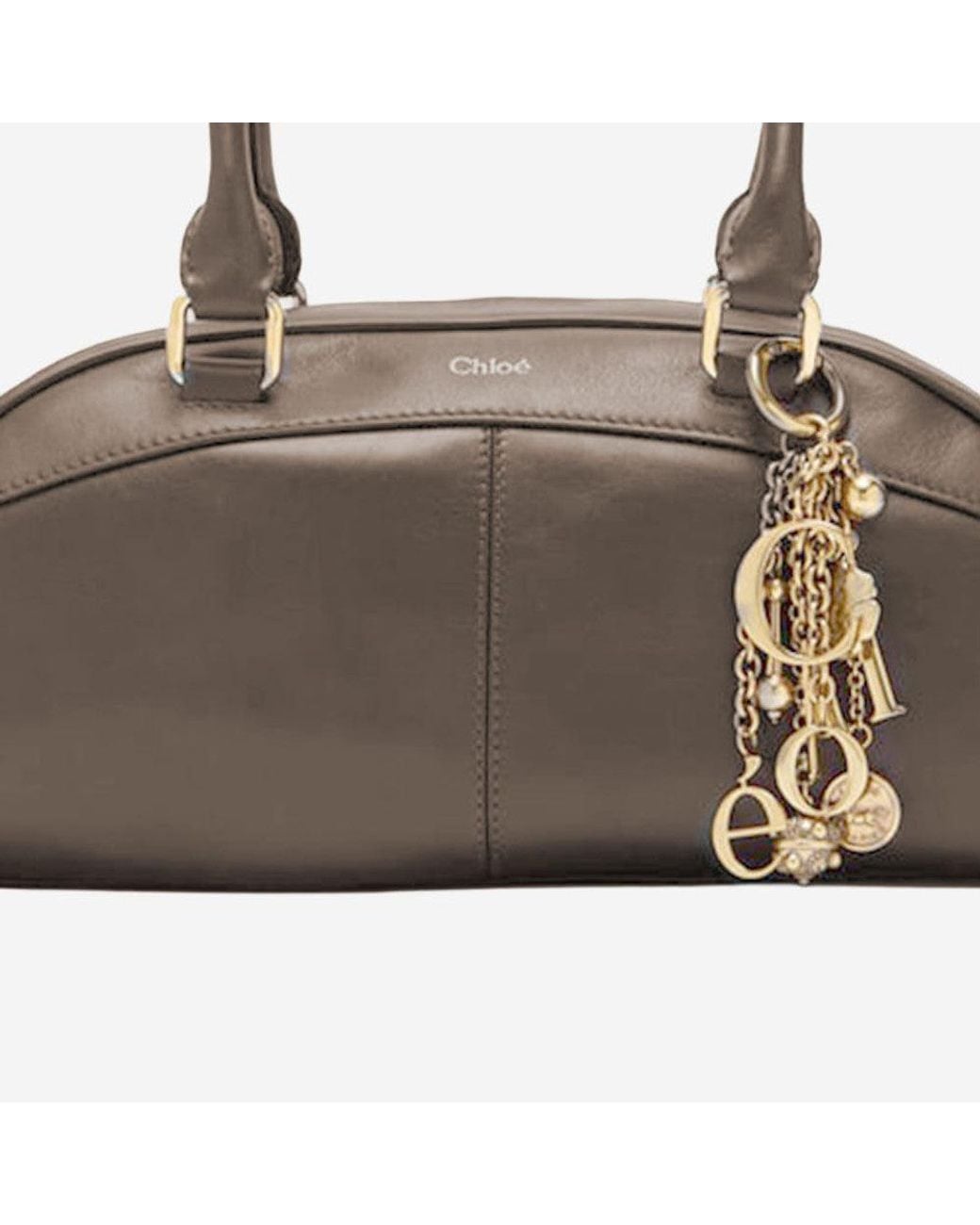 Chloé Brown Logo Duffle Bag