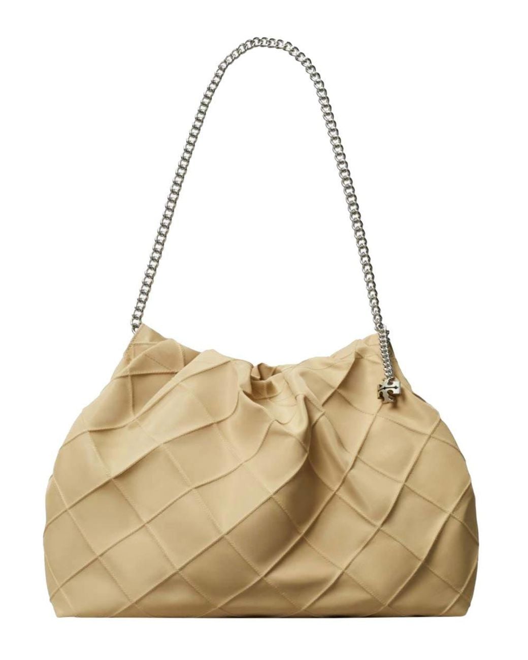 Tory Burch Natural Fleming Large Hobo