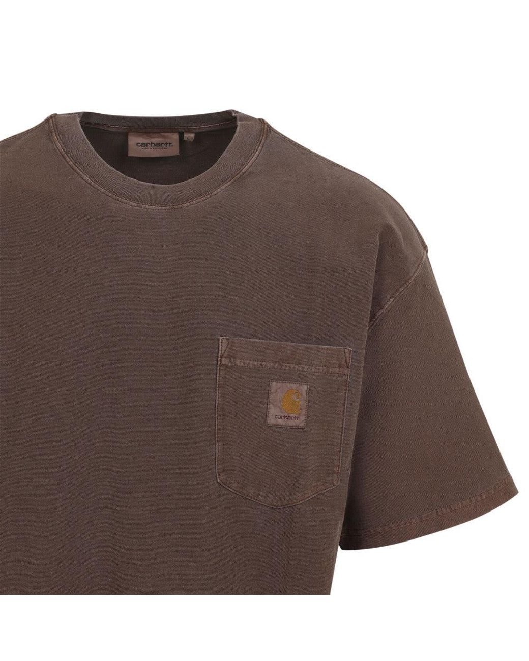 Carhartt Brown Loose Crew Neck T-Shirt for men