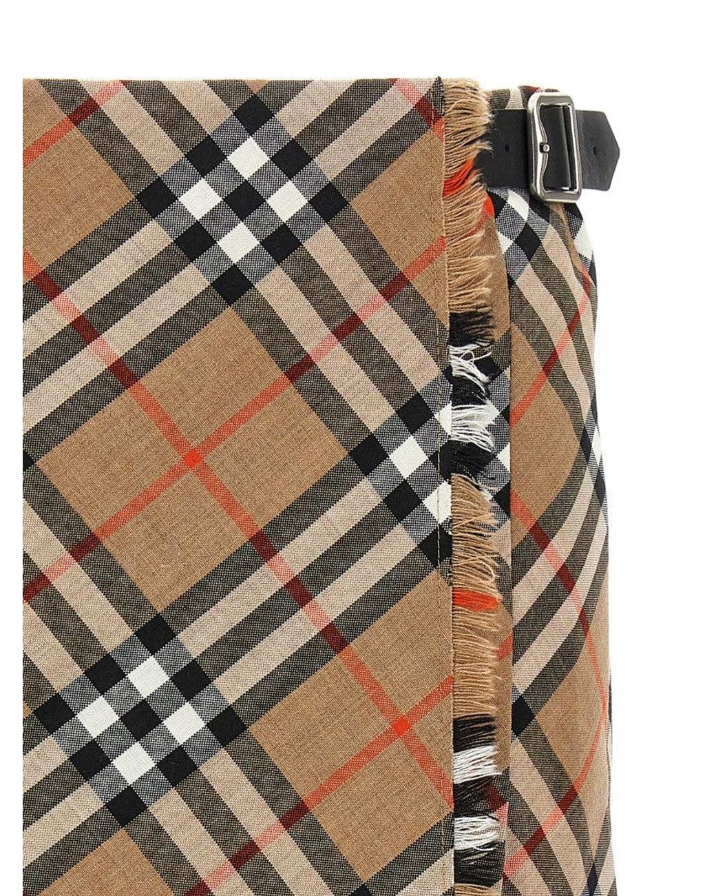 Burberry Brown Kilt Skirt