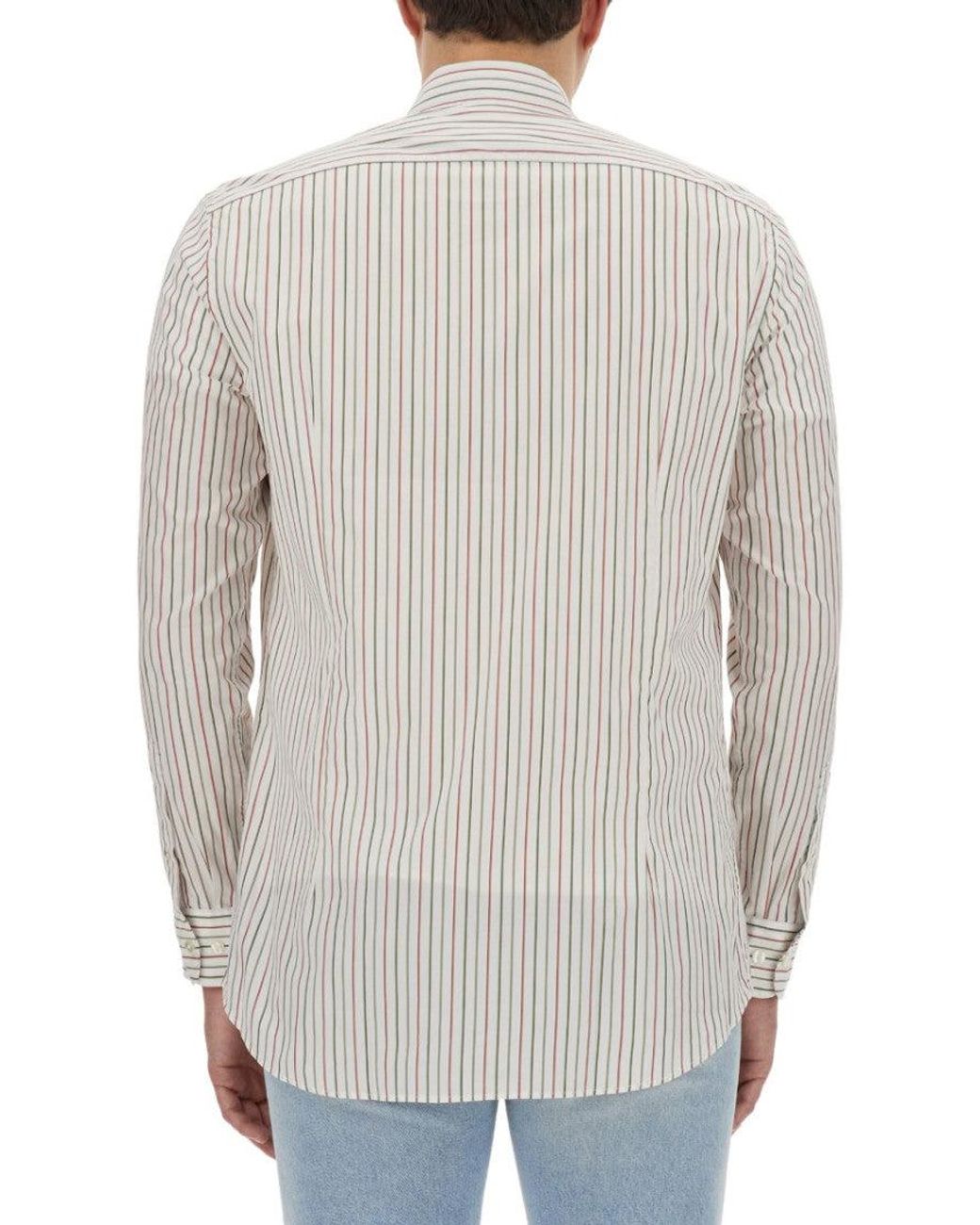 Etro Gray Regular Logo Shirt for men