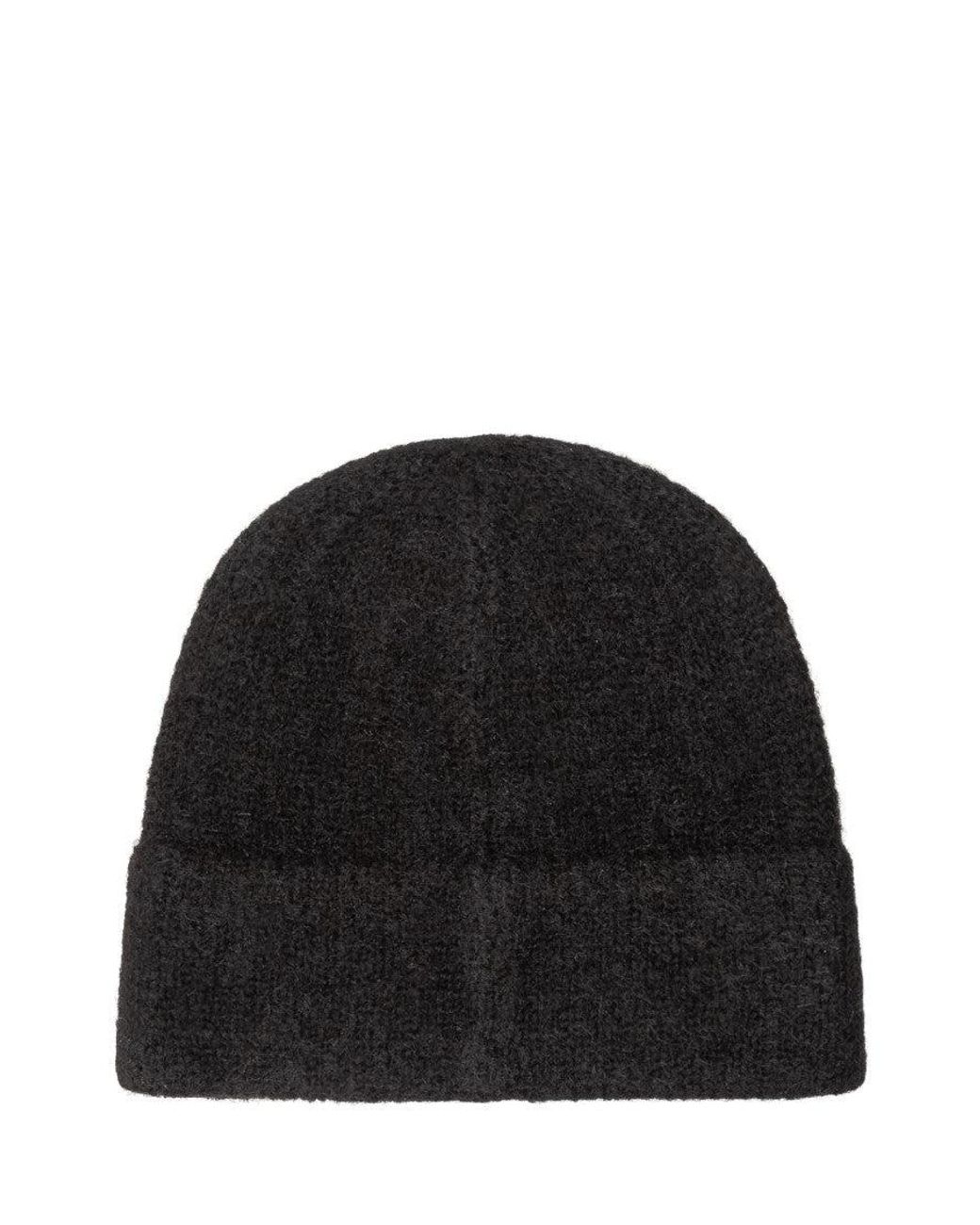 Kurt Geiger Black Embellished Hearth Knit Beanie
