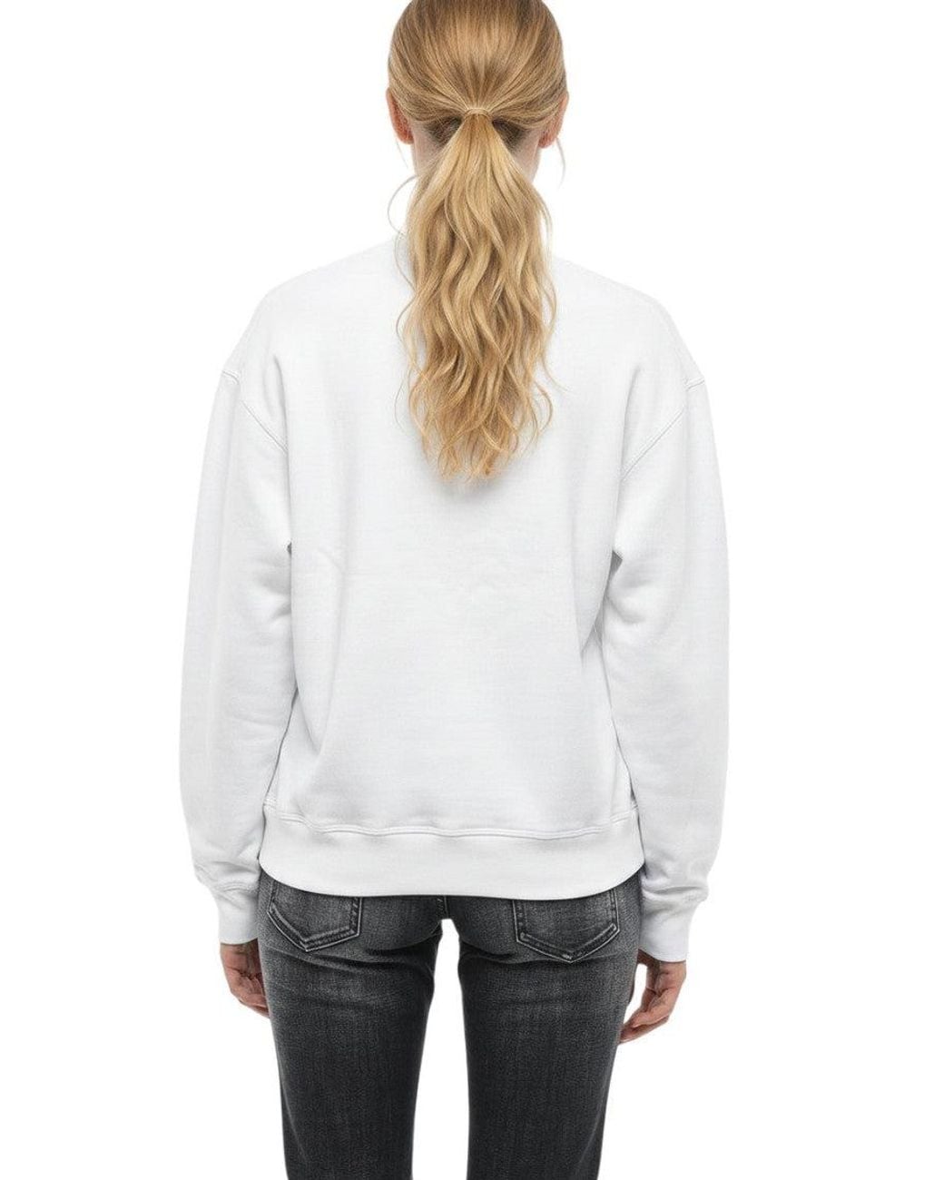 DSquared² White Logo Crew Neck Sweatshirt